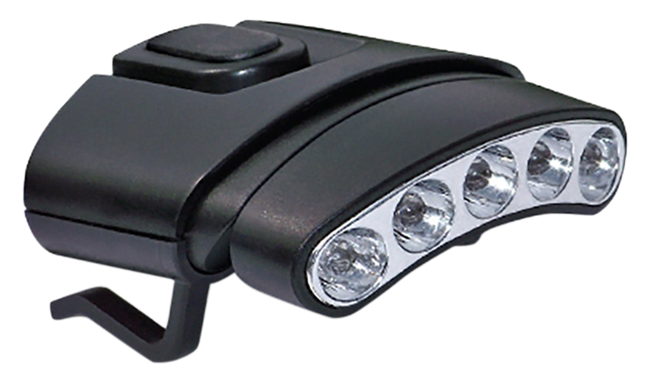 Cyclops Orion Tilt Hat Clip Headlamp White LED Black
