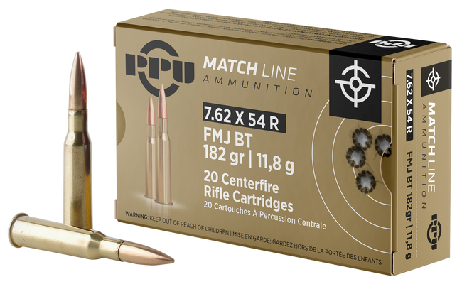 Prvi Partisan PPM7 7.62x54mmR Full Metal Jacket 182 Grain 20 Rounds