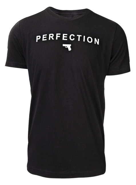 Glock AA75124 Perfection Pistol  Black Cotton Short Sleeve Small