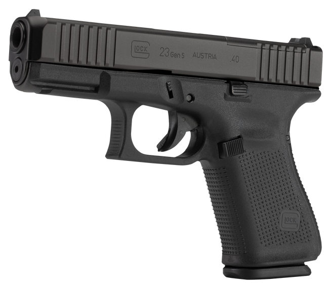 Glock G23 Gen 5 MOS 40 S&W 4.49in 13rd nDLC Steel Slide Polymer Frame