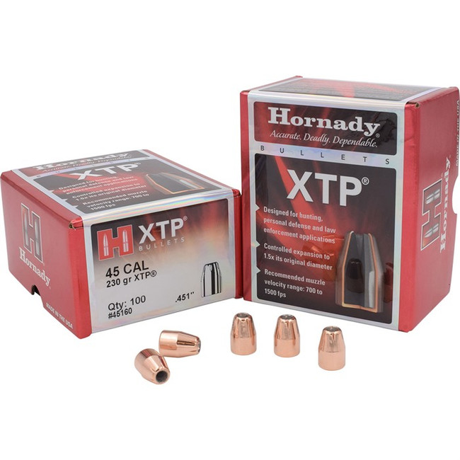 Hornady HP/XTP Bullets 45 cal. .451 in. 230 gr. 100 pk