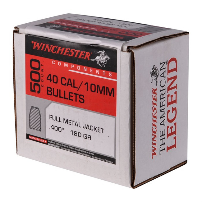 Winchester Ammo WB40TC180D Centerfire Handgun Reloading 40S&W 180gr Truncated Cone 500 Per Box/3 Case