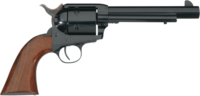 Taylors & Company 550428 1873 Cattleman 44 Rem Mag Caliber with 6" Barrel, 6rd Capacity Cylinder, Overall Blued Finish Steel & Walnut Army Size Grip