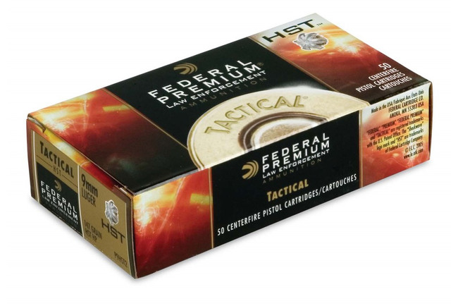 Federal Premium 9mm Luger HST Jacketed Hollow Point 124 Grain 20 Rounds
