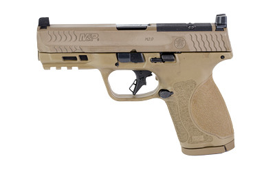 Smith & Wesson 13572 M&P M2.0  Compact 9mm Luger 15+1, 4" Stainless Steel Barrel & Optic Cut/Serrated Stainless Steel Slide, Flat Dark Earth Polymer Frame w/Picatinny Rail - 13572 - 022188889574