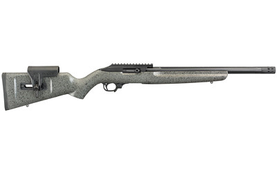 Ruger 31120 10/22 Competition 22 LR 10+1 16.12" Fluted Barrel, Black Rec, Adjustable Comb Black Speckled Gray Stock - 31120 - 736676311200