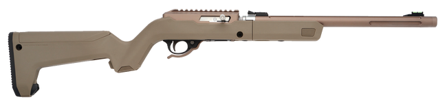 Tactical Solutions ATDQSBBFDE X-Ring Takedown VR 22 LR Caliber with 10+1 Capacity, 16.50" Barrel, Quicksand Metal Finish & Fixed Magpul Backpacker Flat Dark Earth Stock (Full Size)