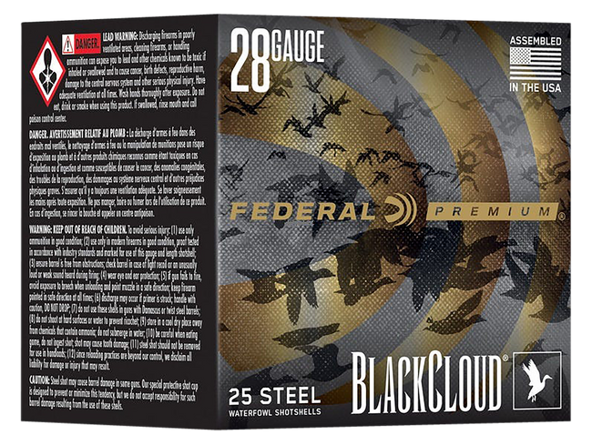 Federal Premium Black Cloud Waterfowl Shotgun Ammo 28 ga. 3 in. 3/4 oz. 3 Shot 10 rd.