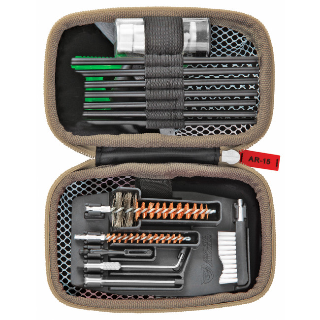 Real Avid AVGCKAR15 Gun Boss AR15 Kit 223 Rem/5.56 NATO AR Platform Firearm Bronze Bristles Includes Nylon Case - AVGCKAR15 - 813119011405