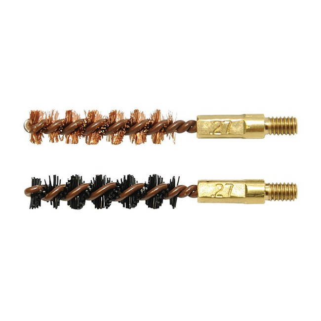 Otis FG327NB Bore Brush Set  6.8mm/7mm/270 Cal 8-32" Thread 2" Long Bronze/Nylon Bristles 2 Per Pkg