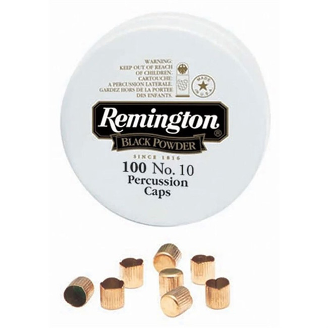 Remington Percussion Caps No. 10 100 pk. HAZMAT