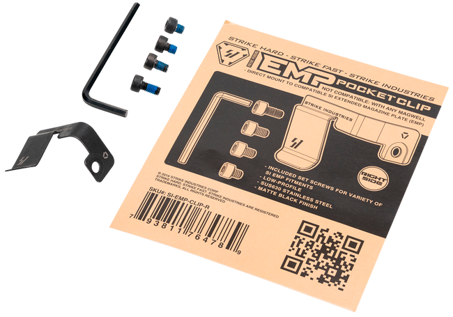 Strike Industries EMPCLIPR Stainless Steel Magazine Pocket Clip for SI EMP Mag Extension