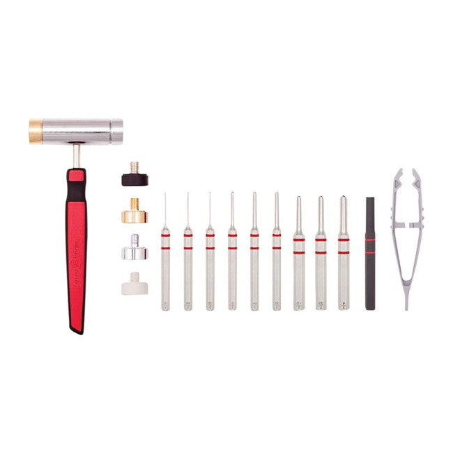 Real Avid AVHPS-RP Accu-Punch Hammer & Roll Pin Punch Set Black/Red Steel Rubber Handle