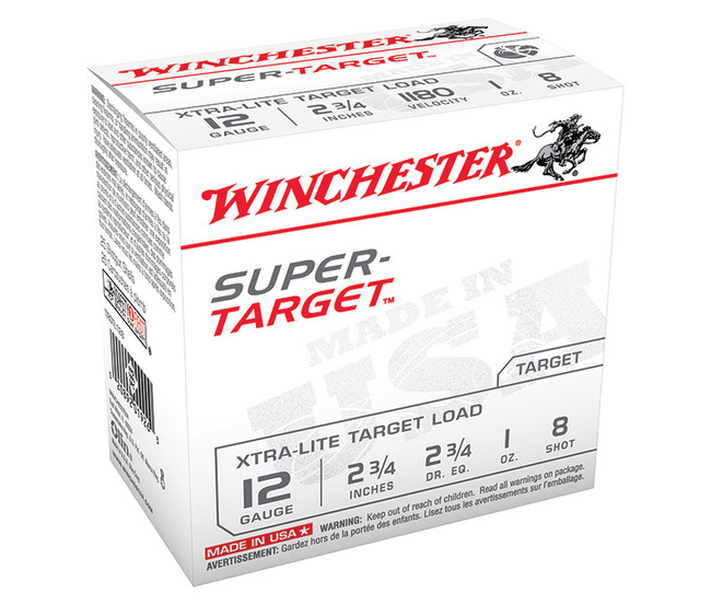 Winchester Super-Target 12 Gauge 1 Ounce #8 Shot 250 Rounds