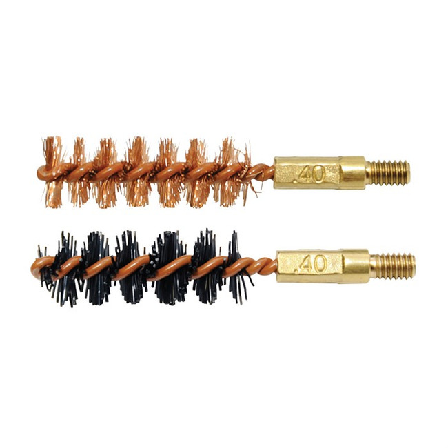 Otis FG341NB Bore Brush Set  10mm/40 Cal 8-32" Thread 2" Long Bronze/Nylon Bristles 2 Per Pkg