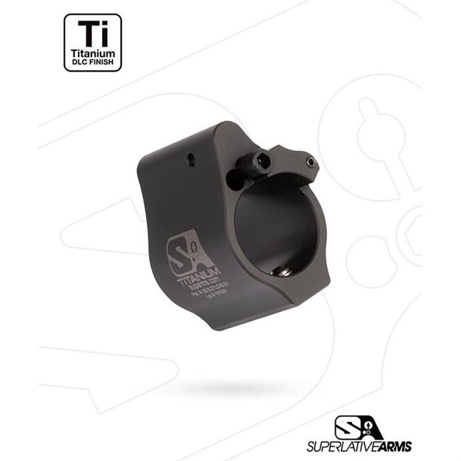 AR-15 SOLID TITANIUM ADJUSTABLE GAS BLOCK .875'' BLACK