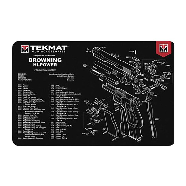 TekMat TEKR17BROWNINGHP Browning High Power Cleaning Mat Browning Hi-Power Parts Diagram 11" x 17"