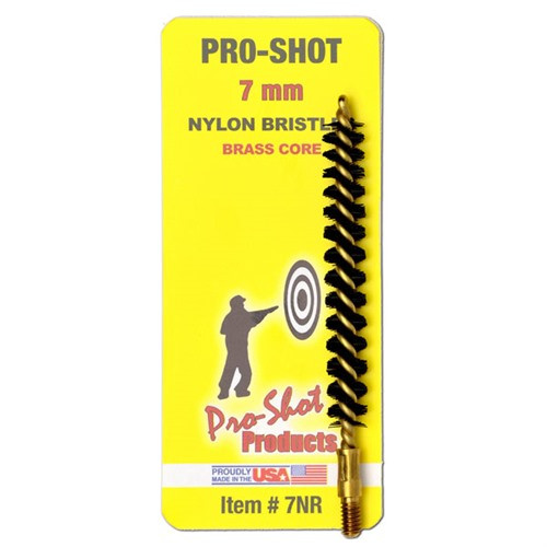 Pro-Shot 7NR Bore Brush  7mm Rifle #8-32 Thread Nylon Bristles Brass Core