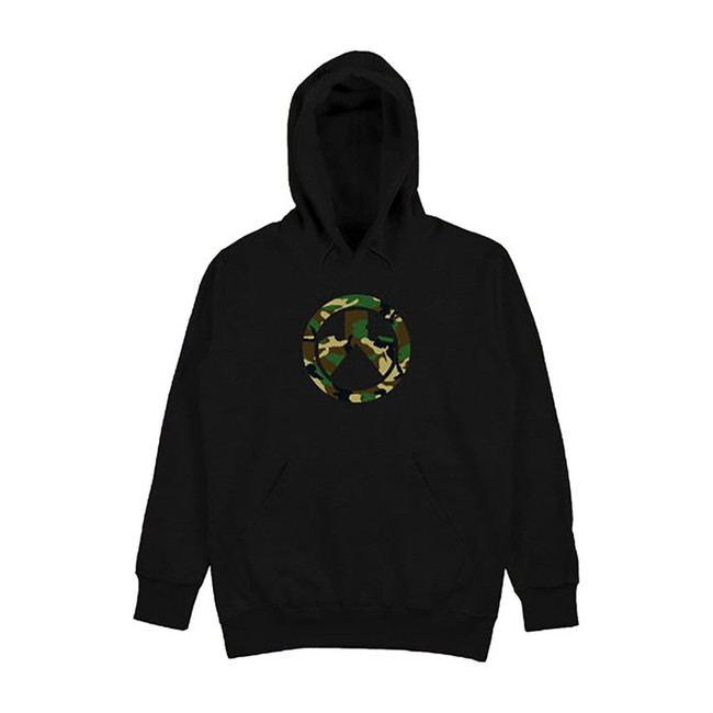 WOODLAND CAMO ICON HOODIE BLACK MEDIUM
