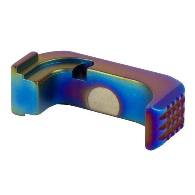 Shield Arms Premium Mag Release Glock 43X 48 Right Hand Rainbow Anodized