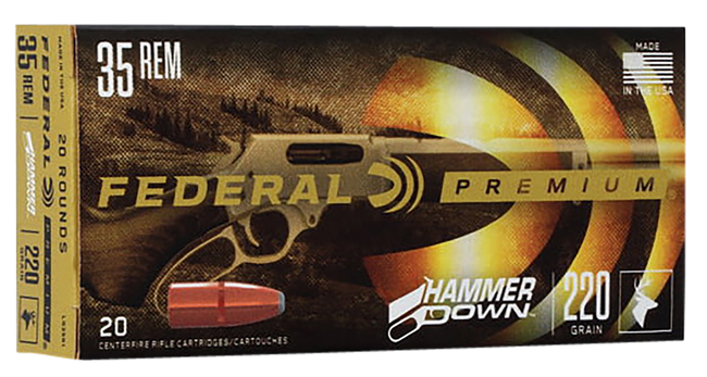 Federal, HammerDown, 35 Remington, Bonded Hollow Point, 220 Grain, 20 Rounds