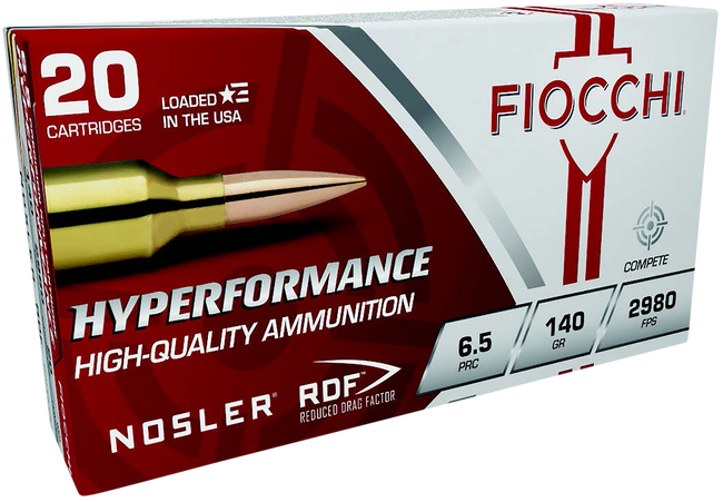Fiocchi 65PRCRD Hyperformance Match 6.5PRC 140gr Nosler Reduced Drag Factor 20 Per Box/10 Case