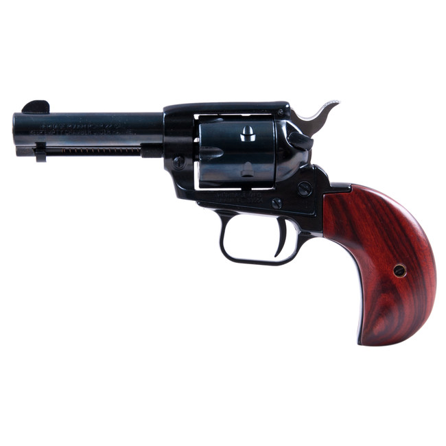 Heritage Rough Rider Revolver - Black | .22 LR / .22 WMR | 3.5" Barrel | 6rd | Cocobolo Bird Head Wood Grips - RR22MB3BH - 727962500118