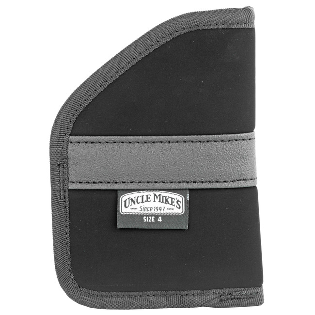 Uncle Mike's 87444 Inside The Pocket Holster Open Top Size 04 Black Nylon Pocket Fits Subcompact 9/40 Auto Right Hand - 87444 - 043699874446