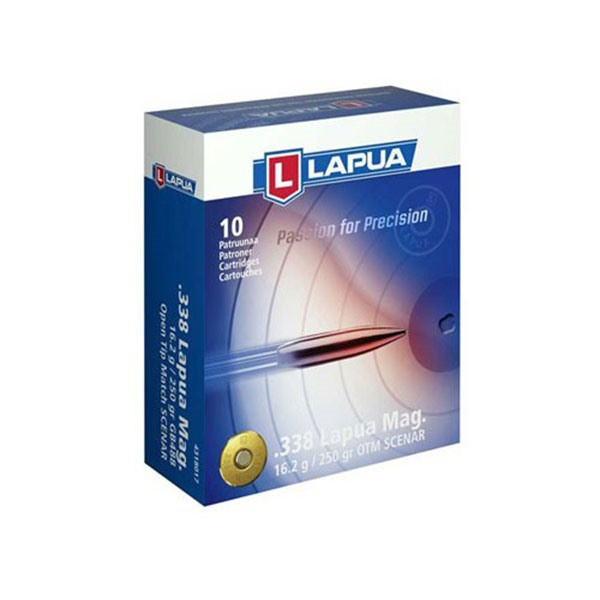 338 LAPUA MAGNUM 250GR OPEN TIP MATCH 10/BOX
