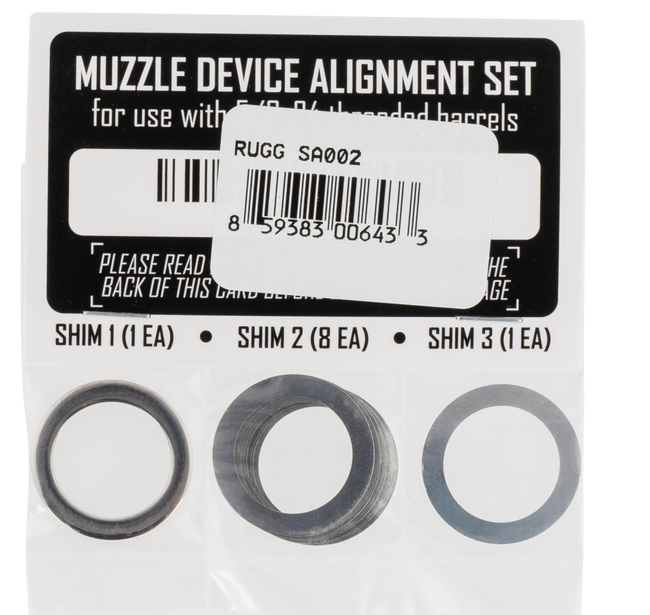 Rugged Suppressor SA002 Shim Kit  for 5/8"-24 tpi