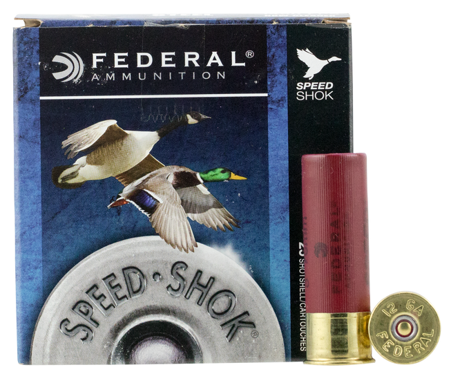 Federal Speed-Shok Load 12 Gauge 3 in. 1 1/4 oz. 2 Shot 25 rd.