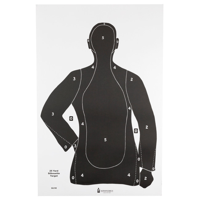 Action Target B21EBLACK100 Qualification  Silhouette Paper 23" x 35" Black 100 Per Box