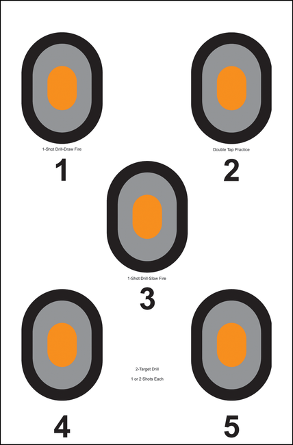 Action Target 530OC100 Bullseye  Bullseye Paper 23" x 35" Multi-Color 100 Per Box