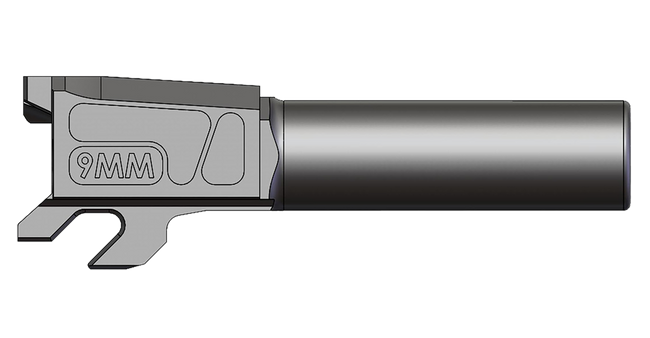 Faxon Firearms 9mm Barrel for MP Shield 3.1 inch Twist 1 to 10 4150 Steel