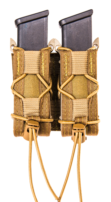 High Speed Gear 13PT12CB TACO Mag Pouch Double Coyote Brown Nylon Belt Compatible w/ Pistol