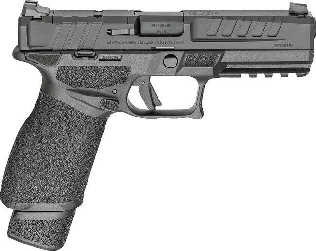 Springfield Armory EC9459BMSU Echelon  9mm Luger 20+1 4.50" Black Melonite Steel Barrel, Black Melonite Optic Ready/Serrated Steel Slide, Black Polymer Frame w/Picatinny Rail - EC9459BMSU - 706397982195