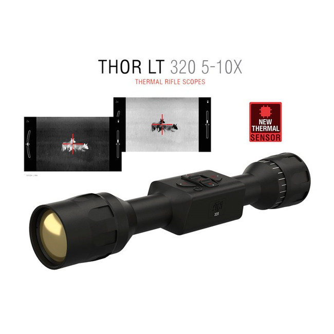 Atn Thor Lt 320 5-10x Ultra Light Thermal Rifle Scope 30mm Mount