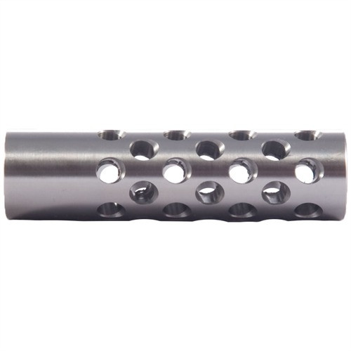 #2 MUZZLE BRAKE 22 CALIBER 9/16-24 CHROME MOLY SILVER