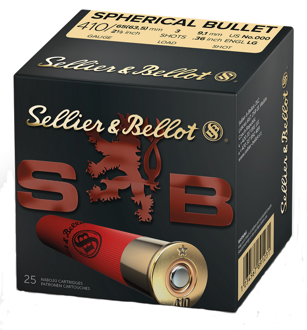 Sellier & Bellot SB410A 410 Gauge Buckshot 1/2oz 3 Rounds