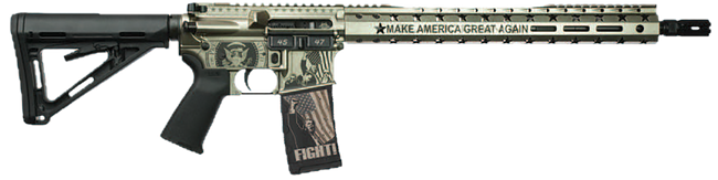 Black Rain Ordnance 24111203S Trump FX Custom Limited Edition 5.56 NATO 30+1 Silver Spec 15