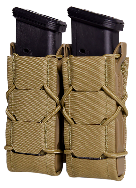 High Speed Gear 24PT02CB TACO Gen 2 Double Pistol Coyote Brown Nylon MOLLE Compatible w/ Pistol