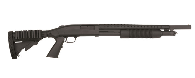 Mossberg 500 Tactical Persuader 12GA, 18.5in. Barrel, 5rd, Pistol Grip & Adj. Stock - Black (52440)