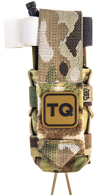 High Speed Gear 11TQ00MC TACO  Tourniquet Pouch, Multi-Cam Nylon with Velcro Closure, Fits MOLLE, Compatible with Most Windlass-Style Tourniquets, Includes TQ Patch