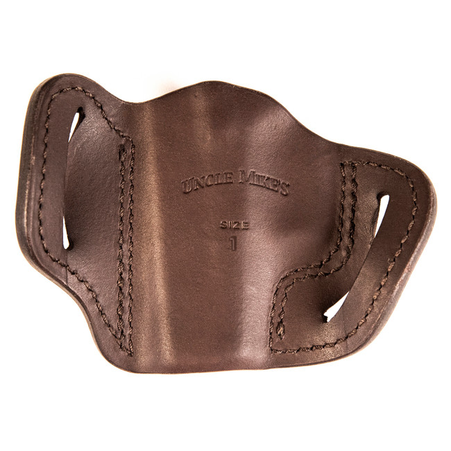 Uncle Mikes-leather(1791) UMOWB1BRWR Outside The Waistband  OWB Size 01 Brown Leather Belt Slide Fits Springfield Hellcat Right Hand - UMOWB1BRWR - 810102212405
