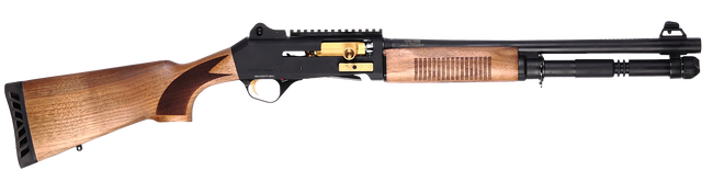 Four Peaks Imports 12077 AKSA Arms S4 12 Gauge 3" 5+1 18.50" Chrome Plated 7075-T6 Aluminum Receiver Wood Stock