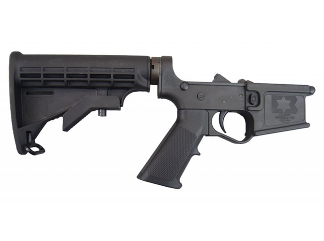 E3 Arms Omega-15 Polymer Complete AR15 Lower Receiver - Black | M4 Buttstock | Gen II