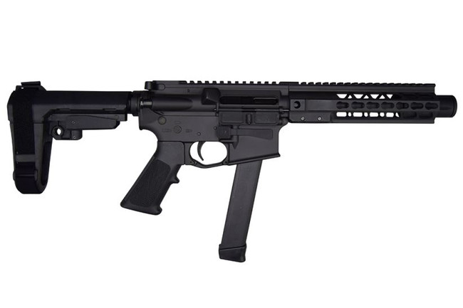 Brigade MFG BM-9 Forged Aluminum AR Pistol - Black | 9mm | 9" Barrel | 5" U-LOC Rail | Faux Can | SBA3 Arm Brace