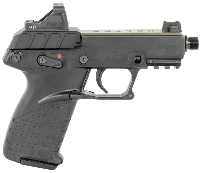 Kel-Tec P17 22 Long Rifle 3.8in 16+1 Green Black with Optic and Holster
