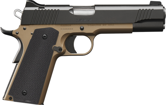 Kimber Mfg.,inc 3000460 Custom LW  45 ACP 8+1 5" Black FDE Black Textured Grip