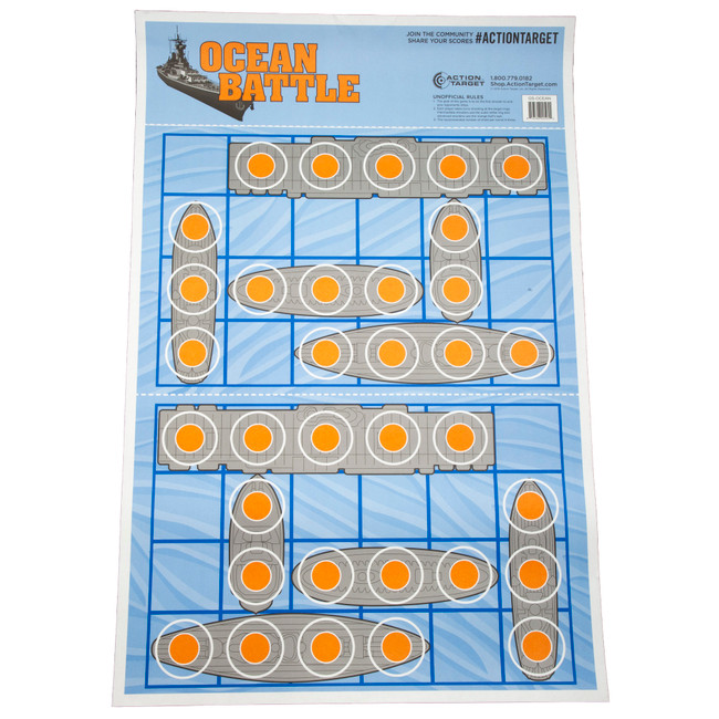 Action Target GSOCEAN100 Entertainment  Ships Paper Hanging 23" x 35" Blue/Red 100 Per Box